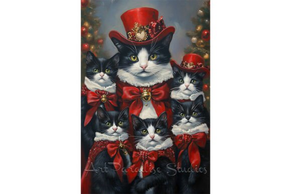 Download Christmas Cat Family Kids Wall Art - Art Collection