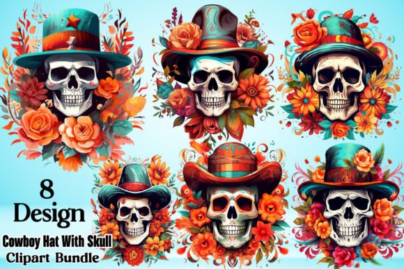 Download Cowboy Hat with Skull Clipart PNG - Art Collection