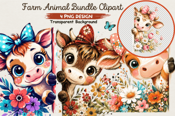 Download Christmas Farm Animal Clipart PNG - Art Collection