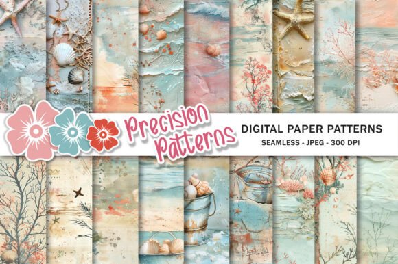 Download Summer Ocean Beach Junk Journal Pages - Summer Collection