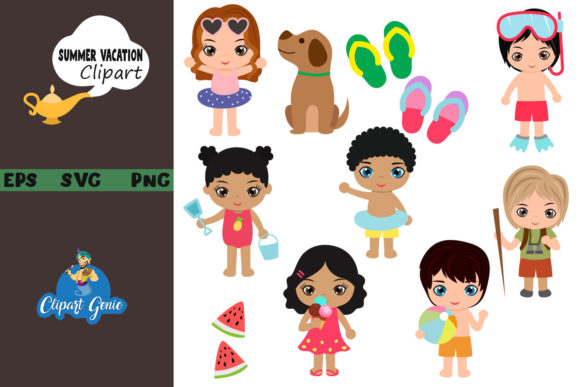 Download Summer Vacation Clipart Bundle - Summer Collection