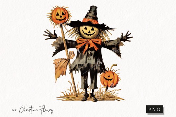 Download Whimsical Vintage Scarecrow Clipart - Art Collection