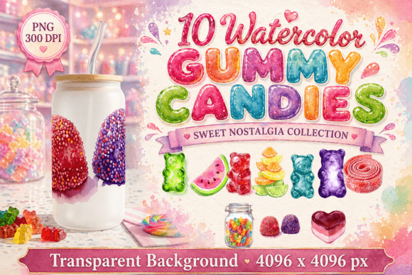 Download Classic Gummy Candies Clipart PNG - Art Collection