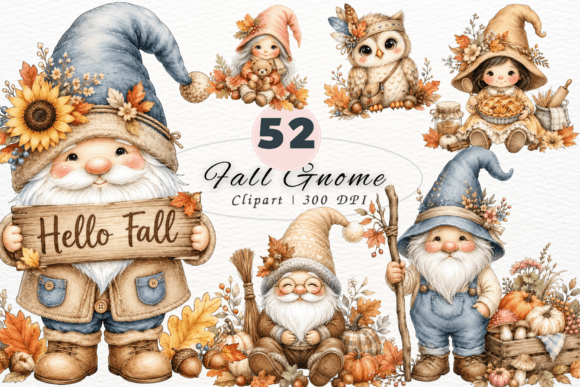 Download Fall Gnome Clipart PNG, Thanksgiving PNG - Art Collection