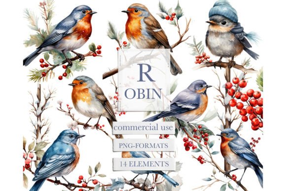 Download Watercolor Robin Bird Clipart, Robin Png - Art Collection