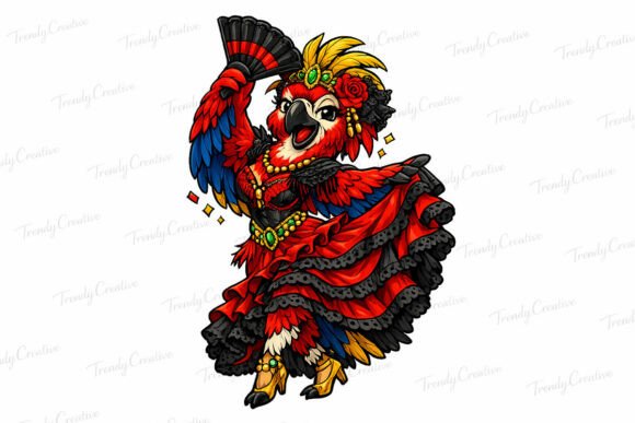 Download Macaw Flamenco Dancer PNG Clipart - Art Collection