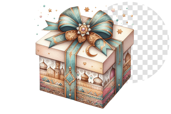 Download Eid Joy Watercolor Gift Box Clipart - Art Collection