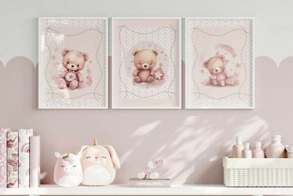 Download Teddy Bear Nursery Wall Art Bundle - Art Collection