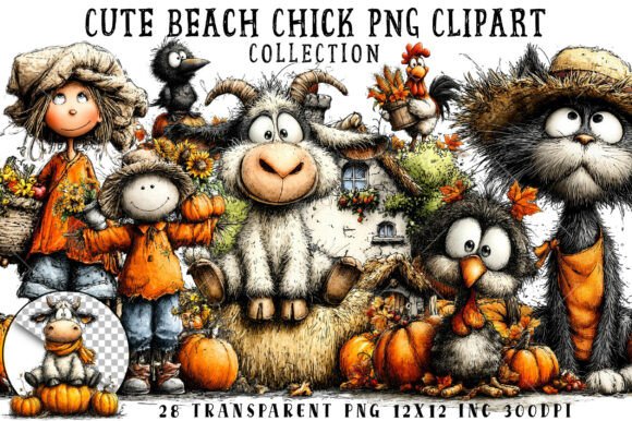 Download Quirky Autumn Farm PNG Clipart - Art Collection