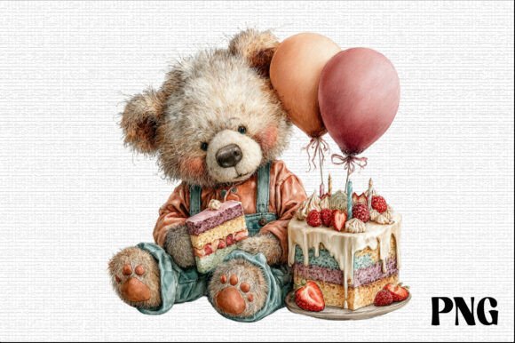 Download Cute Birthday Bear PNG Clipart - Art Collection