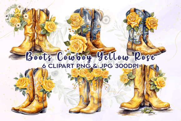 Download Boots Cowboy Watercolor Clipart - Art Collection