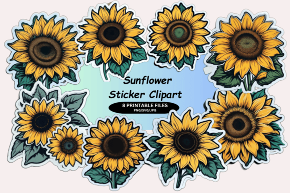 Download Sunflower Sticker Clipart - Art Collection