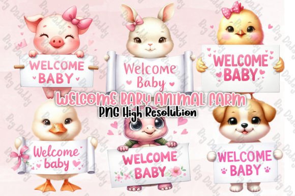 Download Welcome Baby Animal Farm Clipart PNG - Art Collection