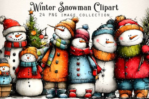 Download Winter Snowman Clipart PNG - Art Collection