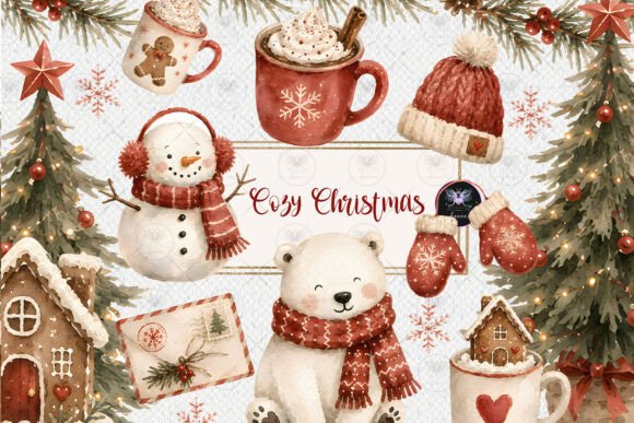 Download Cozy Christmas Wonderland Clipart - Art Collection