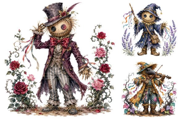 Download Whimsical Scarecrow Clipart Bundle - Art Collection