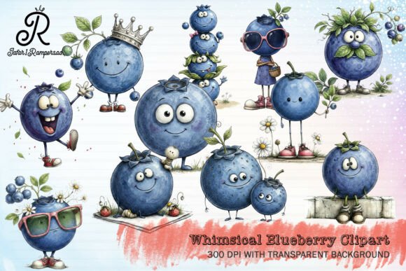 Download Whimsical Blueberry Clipart - Art Collection