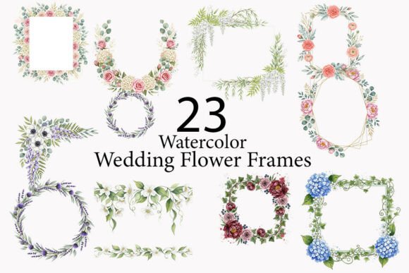 Download Wedding Flower Frames Clipart  - Art Collection