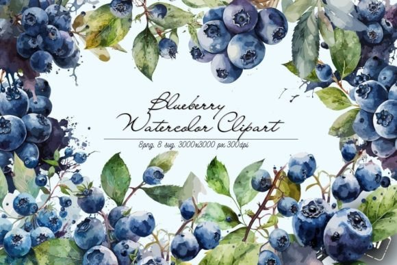 Download Watercolor Blueberry Clipart - Art Collection