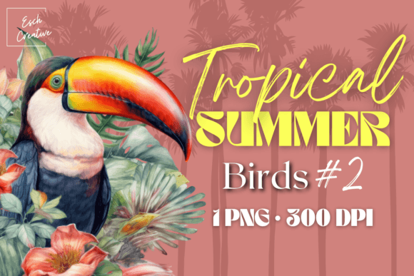 Download Tropical Bird Watercolor Summer Clipart - Summer Collection