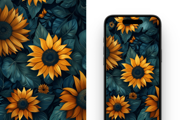 Download Sunflower Digital Art, Phone Wallpaper - Art Collection