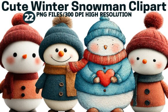 Download Cute Winter Snowman Clipart - Art Collection