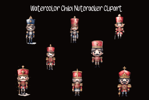 Download Watercolor Chibi Nutcracker Clipart - Art Collection