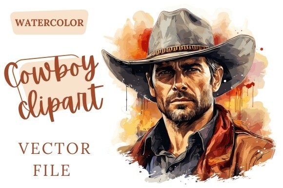Download Cowboy Watercolor Clipart Vector - Art Collection