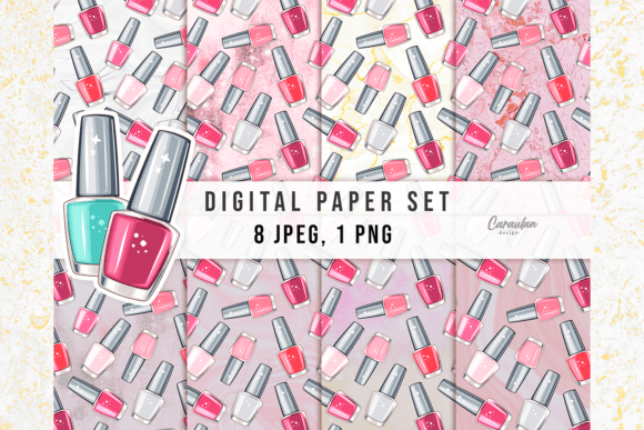 Download Manicure Digital Paper, Nail Art Paper - Art Collection