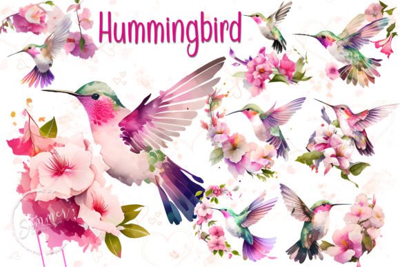 Download Cute Hummingbird Watercolor Clipart - Art Collection