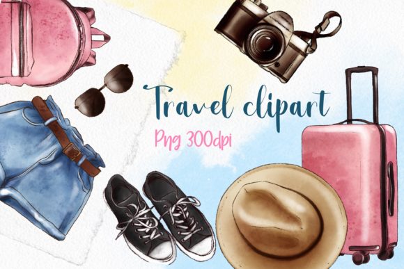 Download Watercolor Travel Clipart, Vacation Art - Art Collection