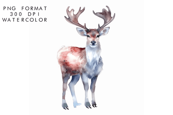 Download Watercolor Reindeer Clipart - Art Collection