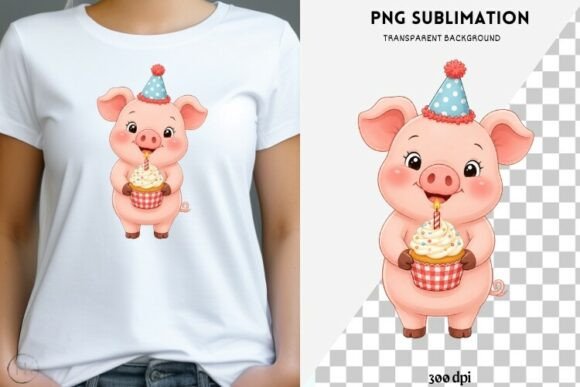 Download Birthday Pig PNG | Farm Animal Clipart - Art Collection