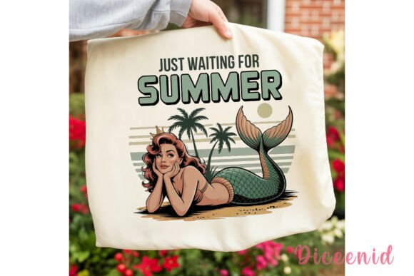 Download Retro Mermaid Summer Vibes PNG Clipart - Summer Collection