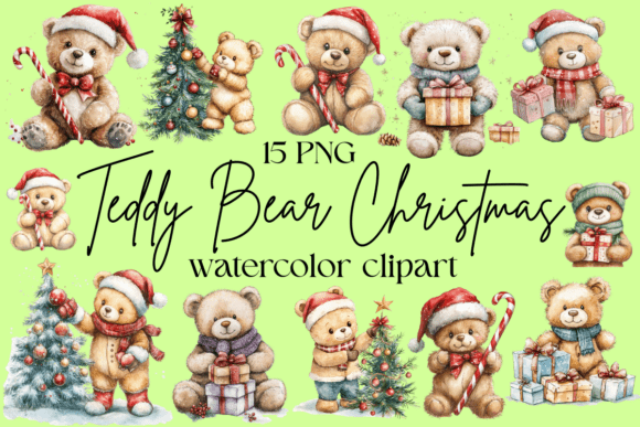 Download Teddy Bear Christmas Clipart - Art Collection