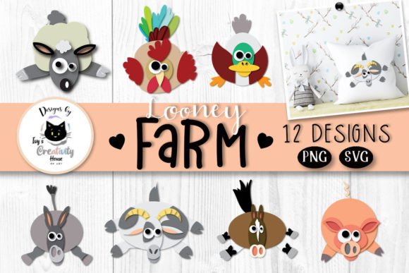 Download Funny Farm Animal Clipart | Farm SVG - Art Collection