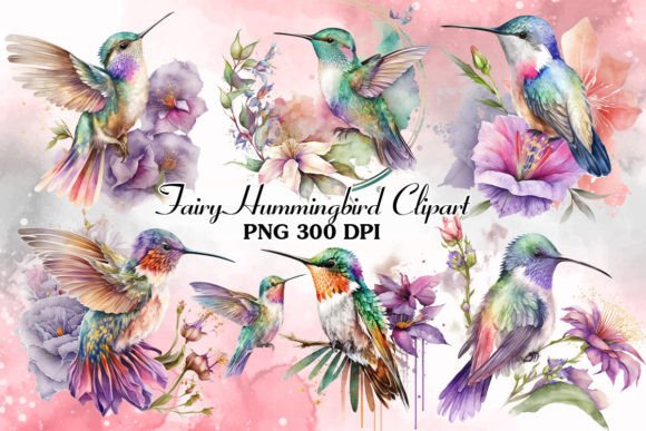 Download Fairy Hummingbird Watercolor Clipart - Art Collection