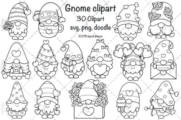 Download Gnome Clipart, Valentine Gnome Svg, Png - Art Collection