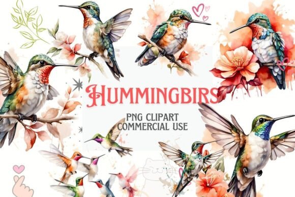 Download Watercolor Hummingbird Clipart Bundle - Art Collection