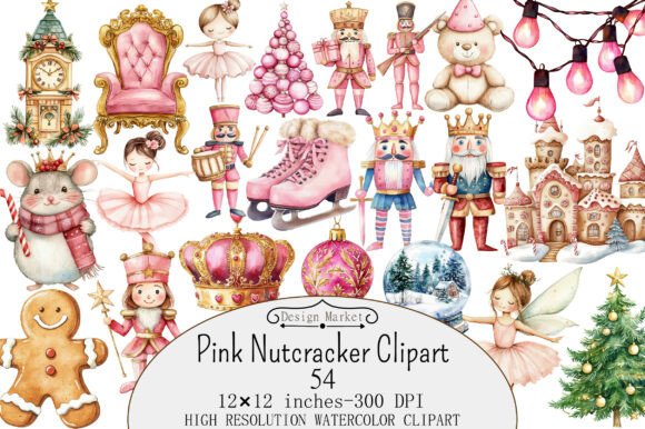 Download Watercolor Pink Nutcracker Clipart - Art Collection