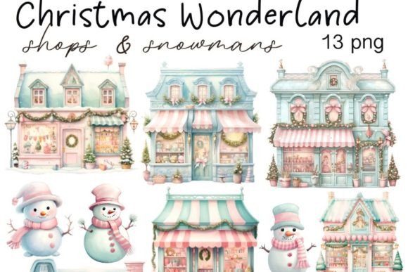 Download Pastel Christmas Clipart Bundle, Holiday - Art Collection