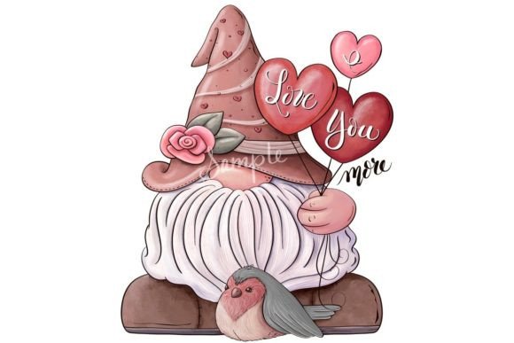 Download I Love You More Valentine Gnome Clip Art - Art Collection