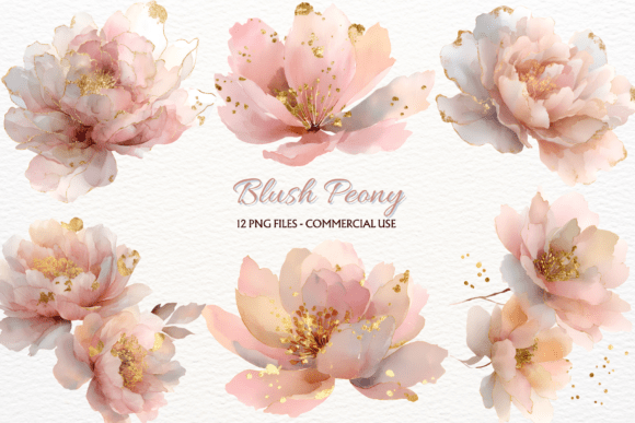 Download Blush Peony Clipart Spring Flowers PNG - Art Collection