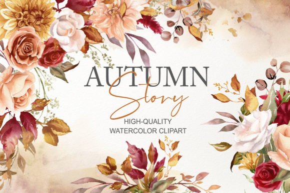 Download Autumn Flowers Watercolor Clipart PNG - Art Collection