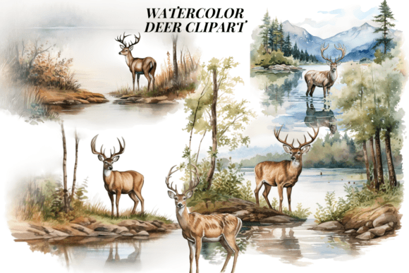 Download Watercolor Deer Clipart - Art Collection