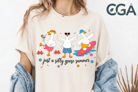 Download Retro Silly Goose Summer PNG - Summer Collection