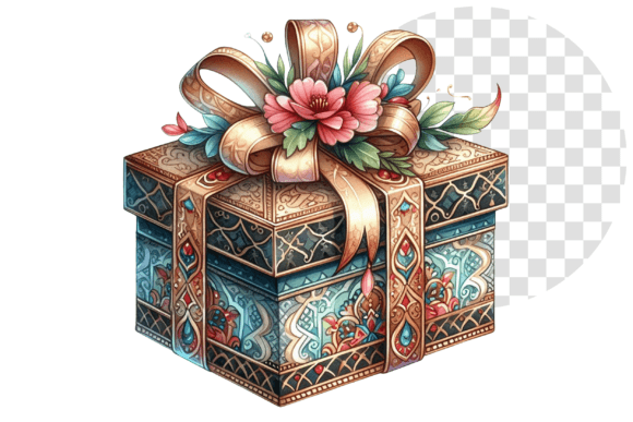 Download EidJoy Watercolor Gift Box Clipart - Art Collection