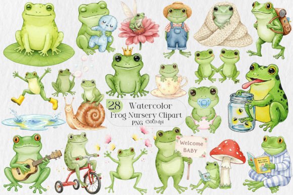 Download Frog Nursery Clipart Sublimation - Art Collection