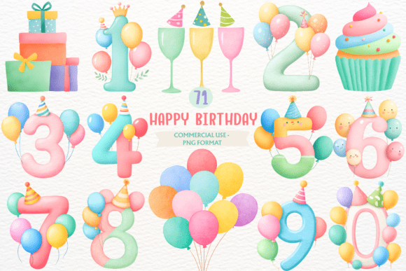 Download Watercolor Happy Birthday Clipart PNG - Art Collection