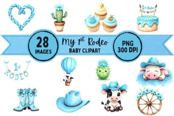 Download My First ( 1st ) Rodeo - Blue Clipart - Art Collection